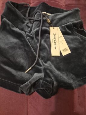Juicy Couture Navy Velour Lounge Shorts